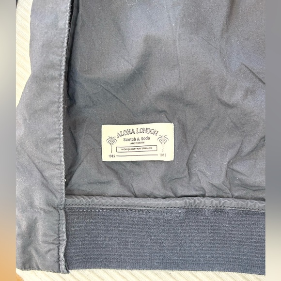 Scotch & Soda Poplin Bomber Shirt in Midnight - Picture 14 of 16